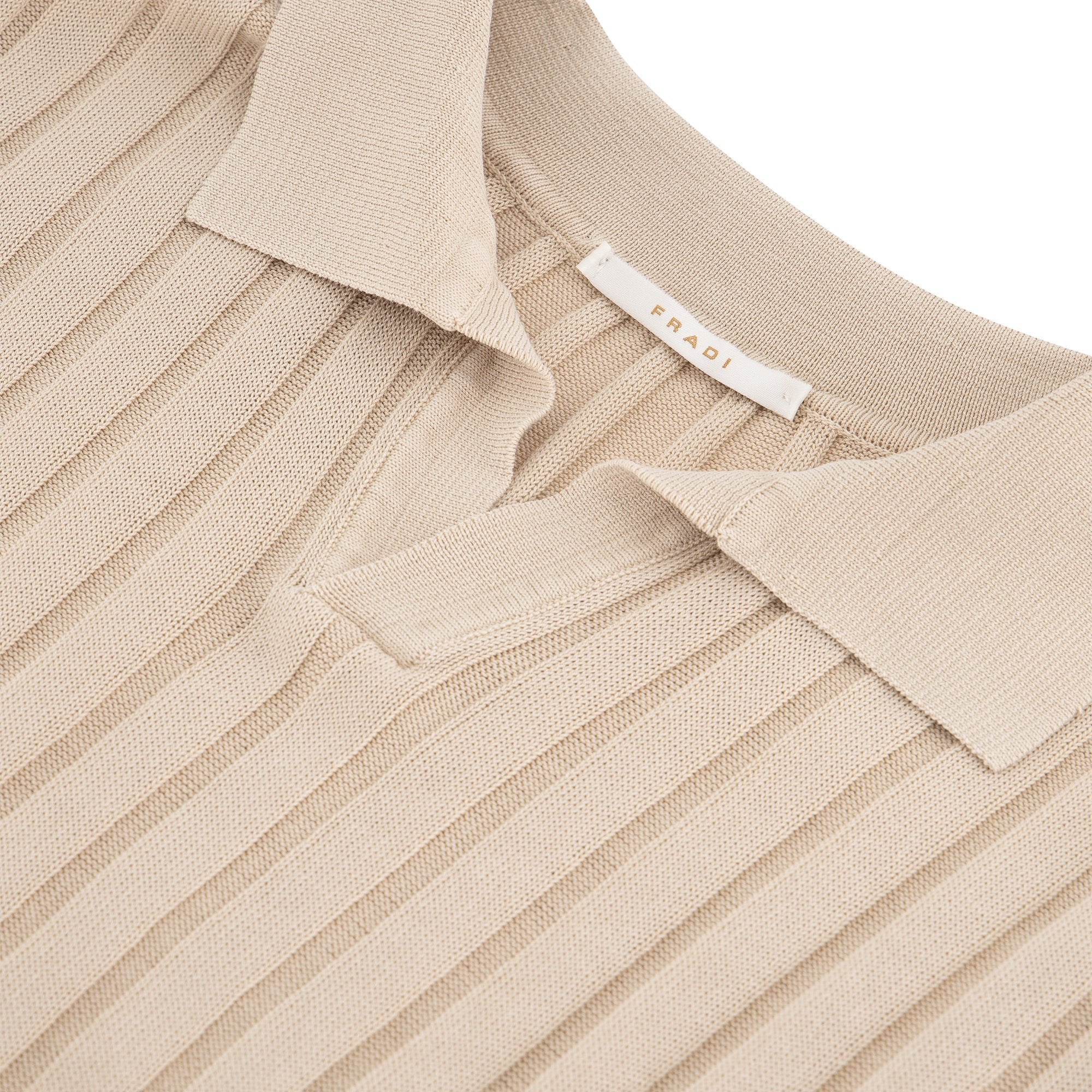 FRADI Short Sleeve Ribbed Polo BEIGE - Henry BucksPolo38SS230010 - BEIGE - M