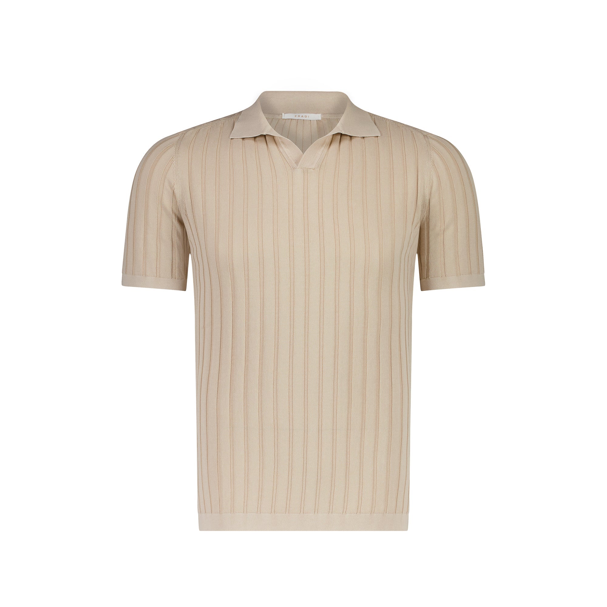 FRADI Short Sleeve Ribbed Polo BEIGE - Henry BucksPolo38SS230010 - BEIGE - M