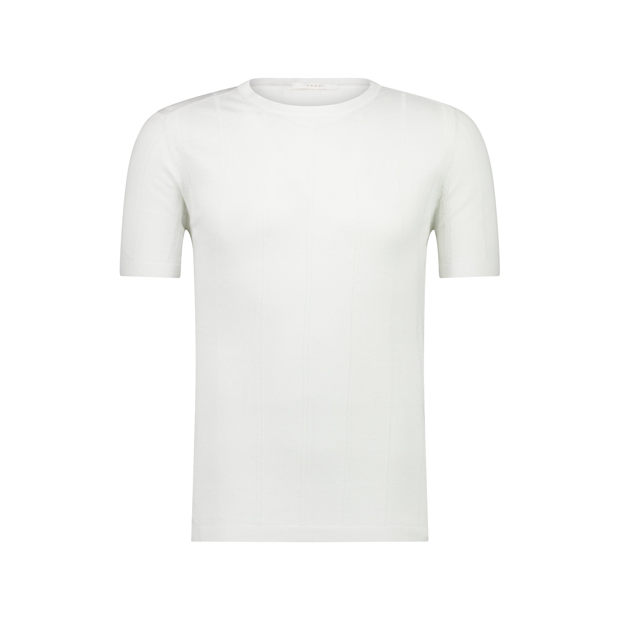 FRADI Short Sleeve Ribbed Tee WHITE - Henry BucksT - Shirts38SS230012 - WHTE - M