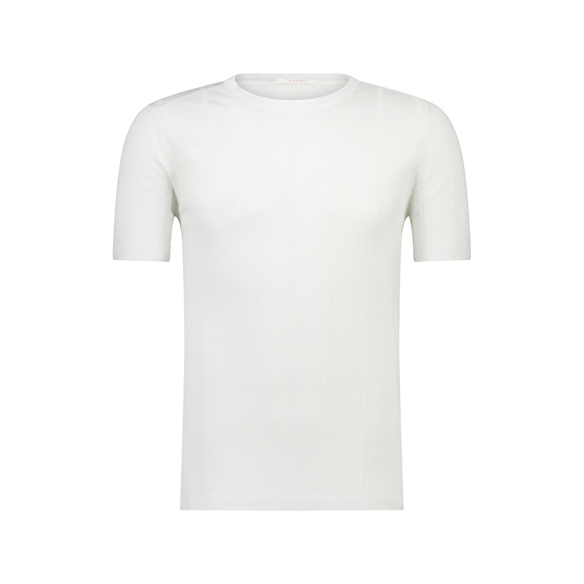 FRADI Short Sleeve Ribbed Tee WHITE - Henry BucksT - Shirts38SS230012 - WHTE - M