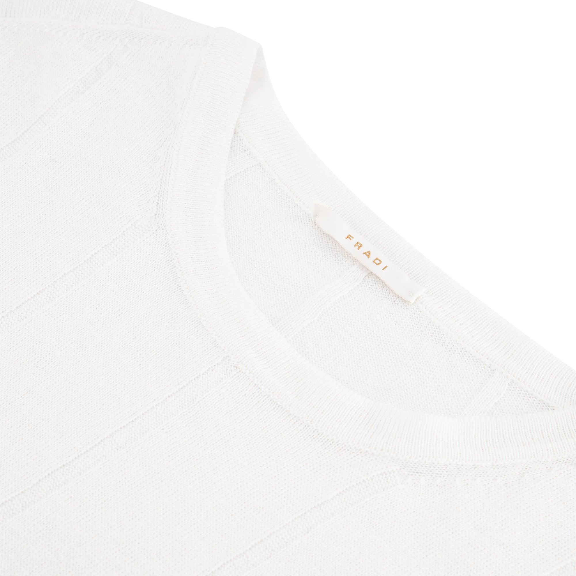 FRADI Short Sleeve Ribbed Tee WHITE - Henry BucksT - Shirts38SS230012 - WHTE - M