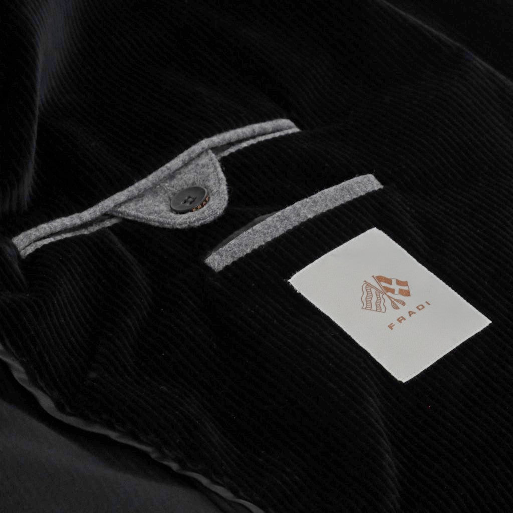 FRADI Soft Corduroy Stretch Blazer BLACK REG - Henry Bucks