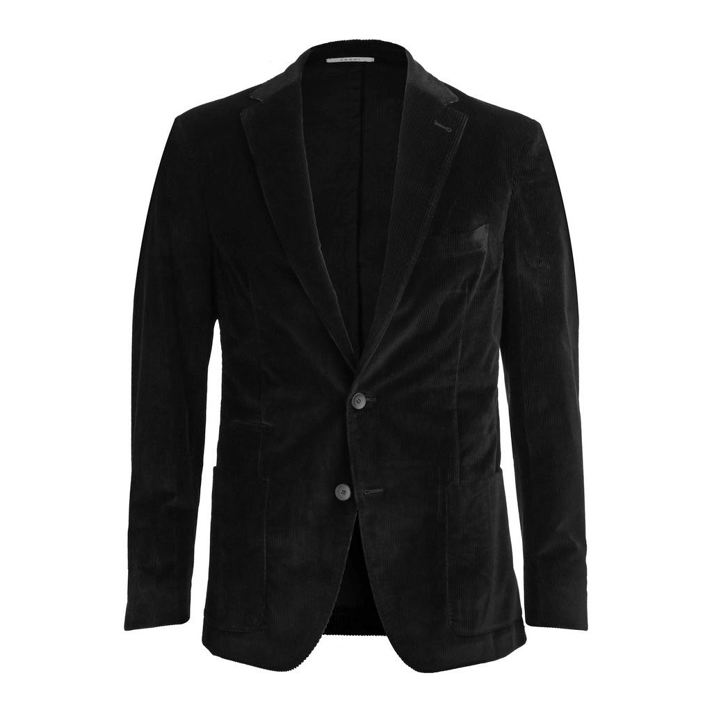 FRADI Soft Corduroy Stretch Blazer BLACK REG - Henry Bucks