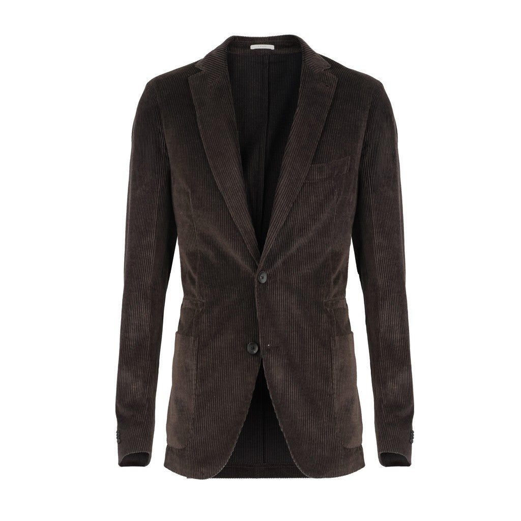 FRADI Soft Corduroy Stretch Blended Cotton Blazer BROWN - Henry Bucks