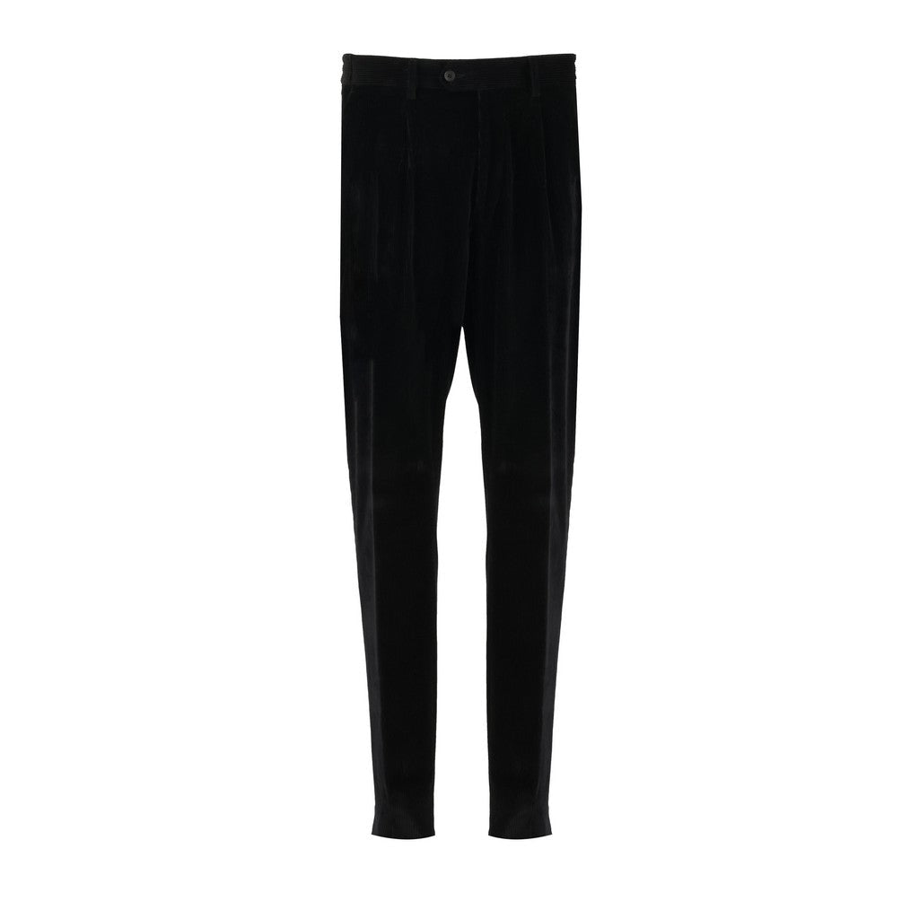 FRADI Soft Corduroy Stretch Trouser Black - Henry Bucks