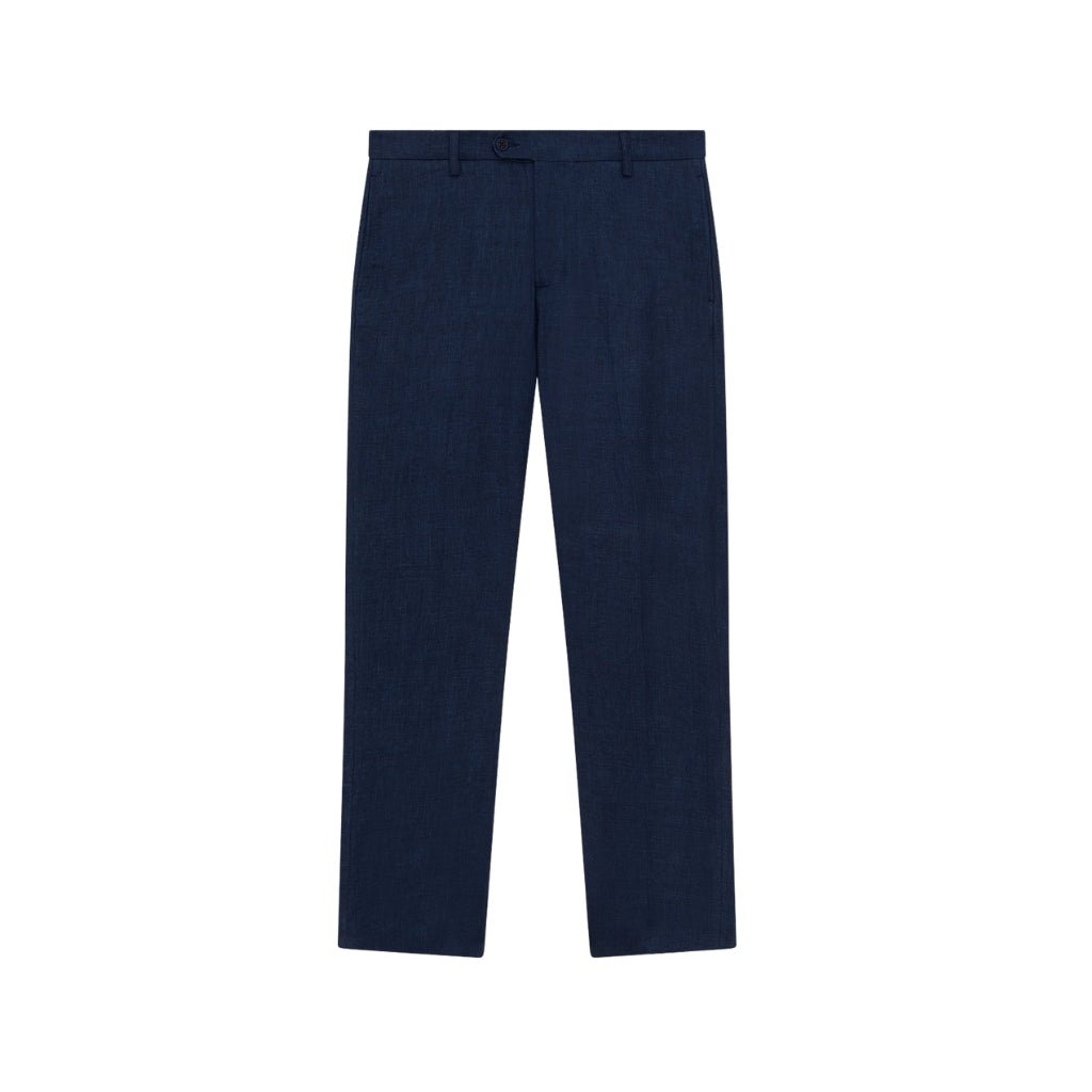 FRESCOBAL CARIOCA 100% Linen Trousers NAVY REG - Henry Bucks