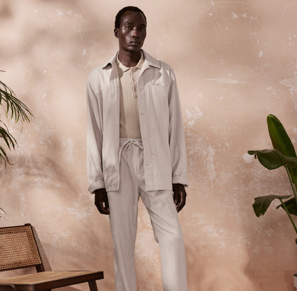 FRESCOBAL CARIOCA Cotton Cashmere Jacket BEIGE - Henry Bucks