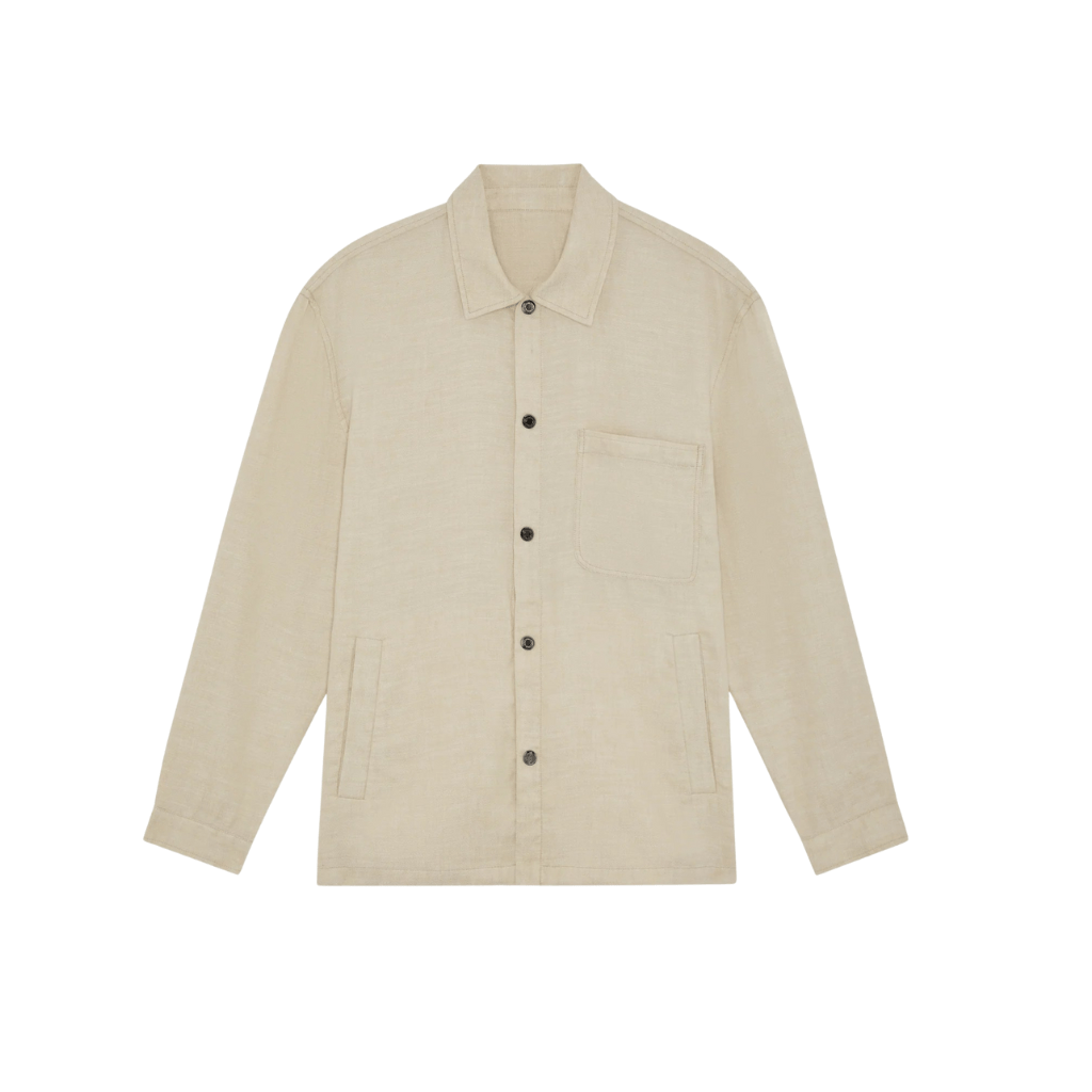 FRESCOBAL CARIOCA Cotton Linen Overshirt SAND - Henry Bucks