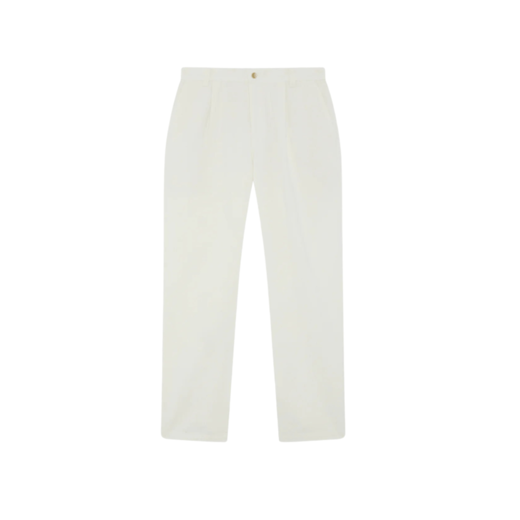 FRESCOBOL CARIOCA Aldo Pleat Trousers OFF WHITE - Henry Bucks