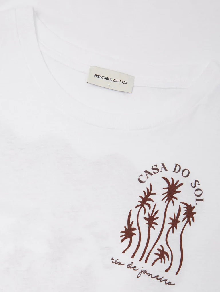 FRESCOBOL CARIOCA Dinis Cotton Short Sleeve T-shirt CACAO - Henry Bucks