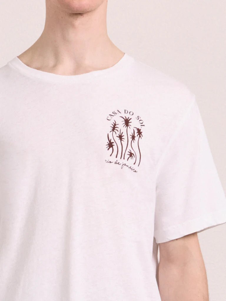 FRESCOBOL CARIOCA Dinis Cotton Short Sleeve T-shirt CACAO - Henry Bucks