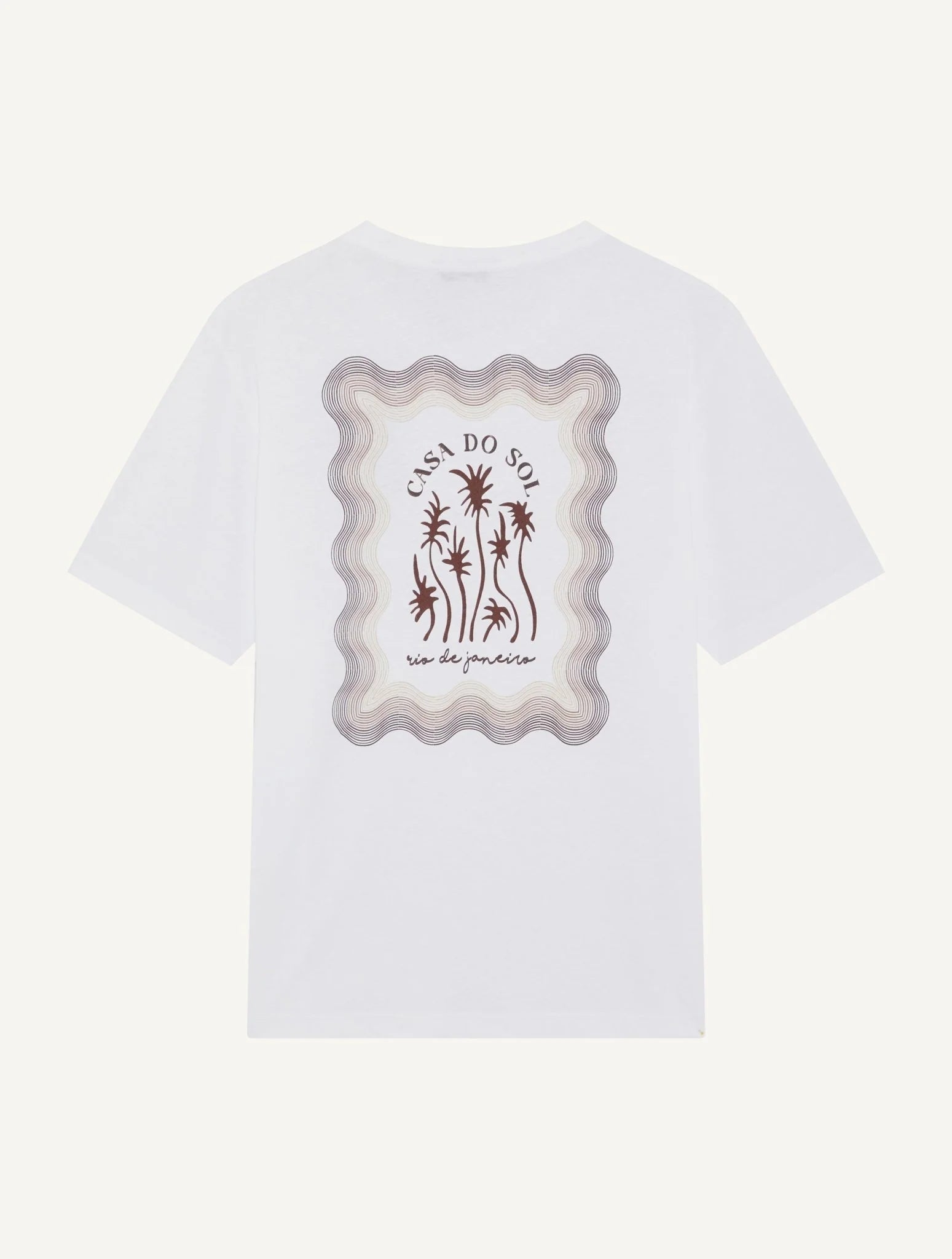 FRESCOBOL CARIOCA Dinis Cotton Short Sleeve T-shirt CACAO - Henry Bucks