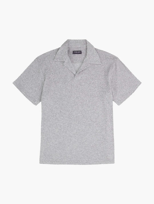 FRESCOBOL CARIOCA Faustino Terry Cotton Polo GREY MELANGE - Henry BucksPolo38SS230066 - GRMEL - M