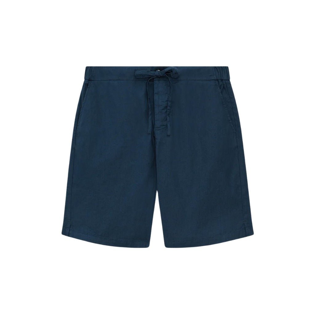 FRESCOBOL CARIOCA Linen Shorts NAVY - Henry Bucks