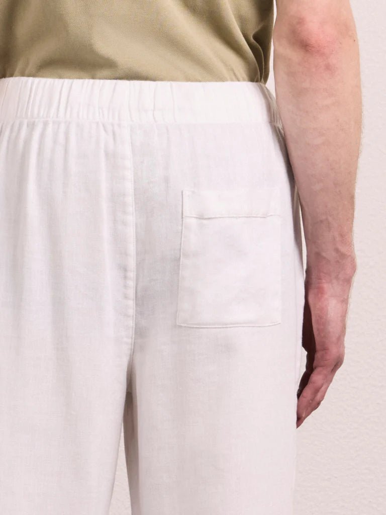 FRESCOBOL CARIOCA Luan Linen Blend Lounge Pants WHITE - Henry Bucks