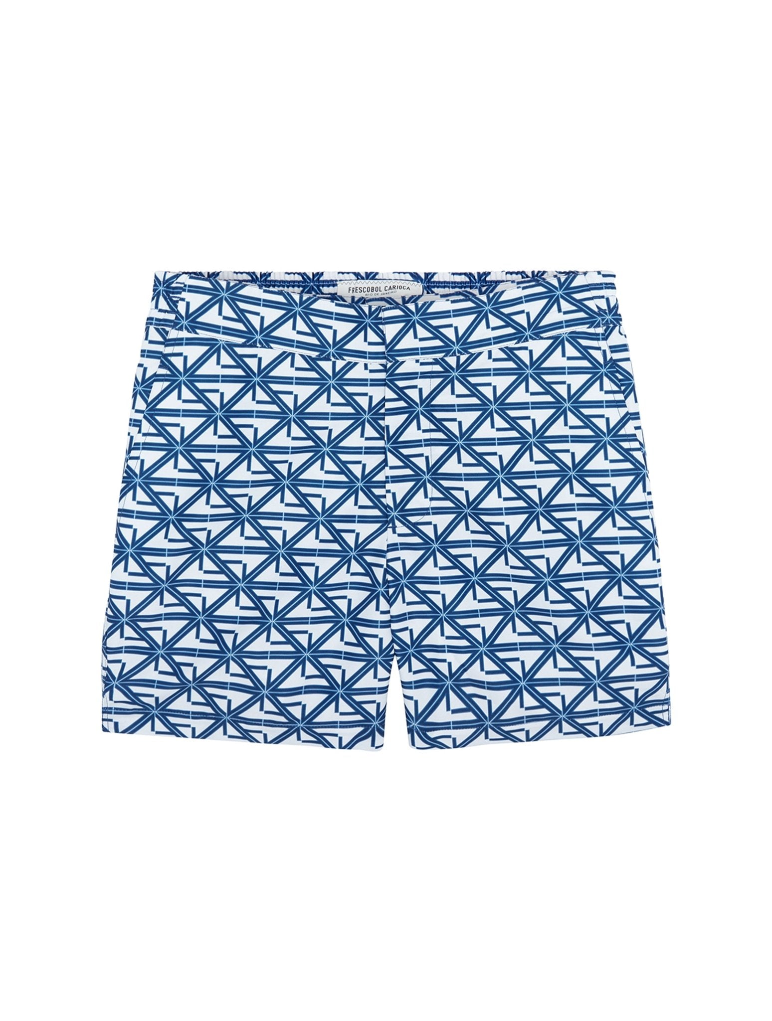 FRESCOBOL CARIOCA Monogram Classic Swim Shorts OCEAN BLUE - Henry BucksShorts38SS230054 - OCEANBLUE - M