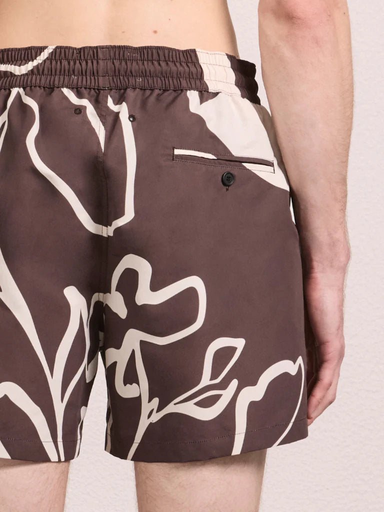 FRESCOBOL CARIOCA Rio Flor Print Swim Shorts CACAO - Henry Bucks