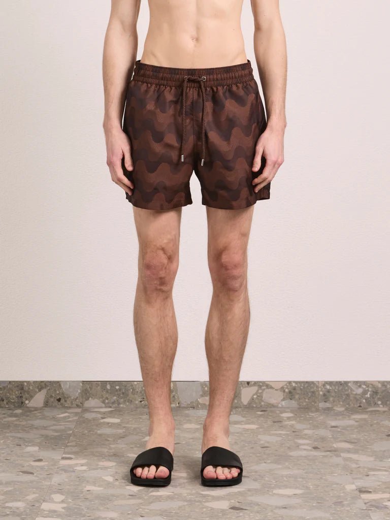 FRESCOBOL CARIOCA Rio Jaquard Swim Shorts CACAO - Henry Bucks
