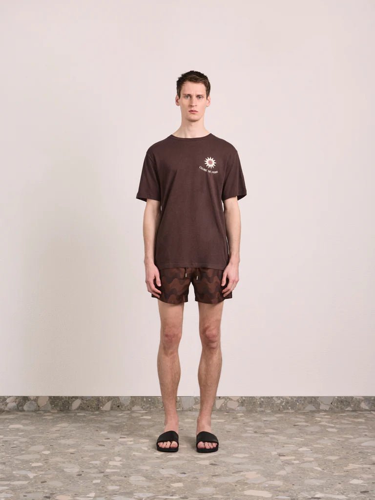 FRESCOBOL CARIOCA Rio Jaquard Swim Shorts CACAO - Henry Bucks