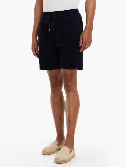 FRESCOBOL CARIOCA Treliça Augusto Terry Cotton Jacquard Shorts NAVY - Henry BucksShorts38SS230059 - NAVY - M