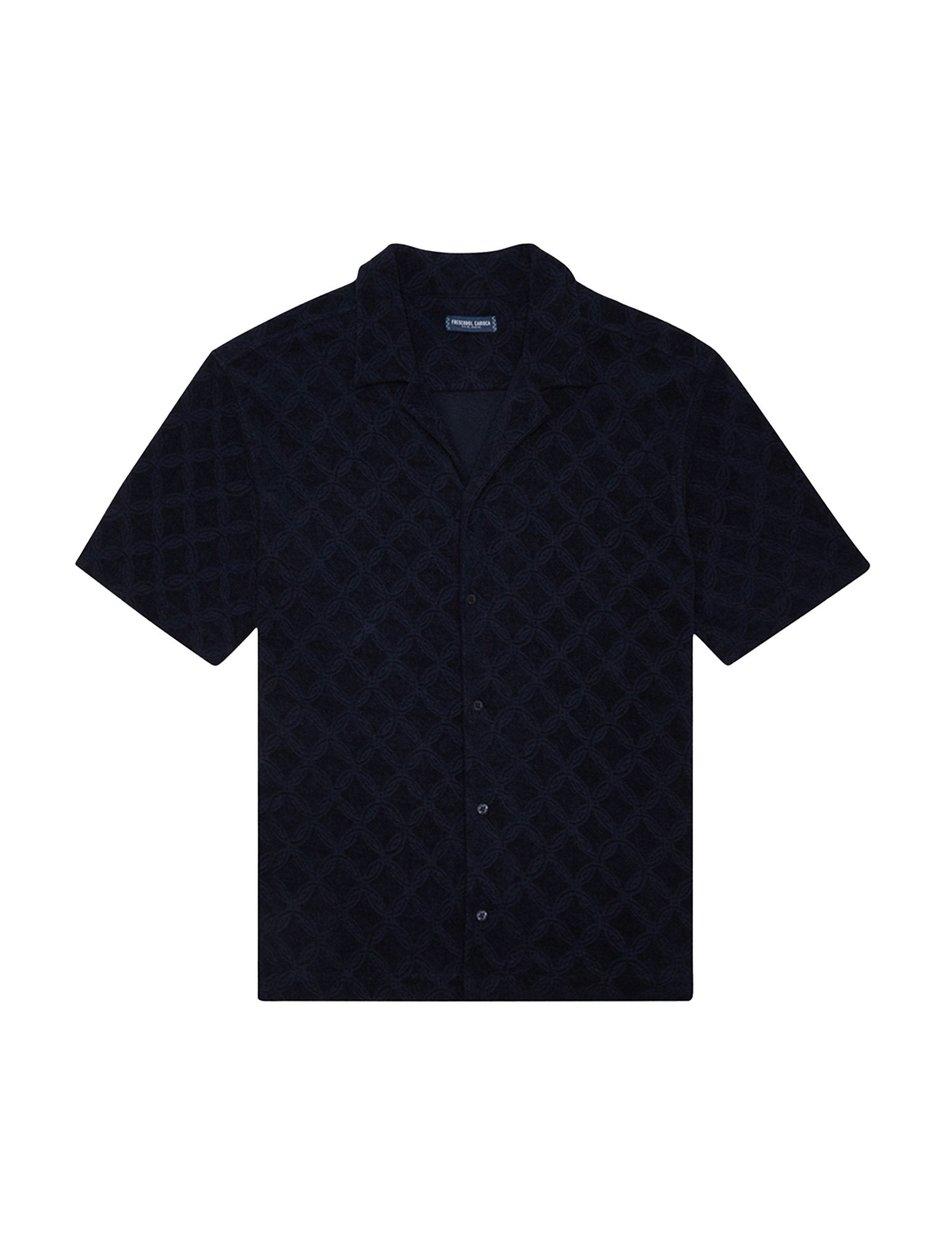 FRESCOBOL CARIOCA Treliça Roberto Terry Jacquard Shirt NAVY - Henry BucksPolo38SS230055 - NAVY - M