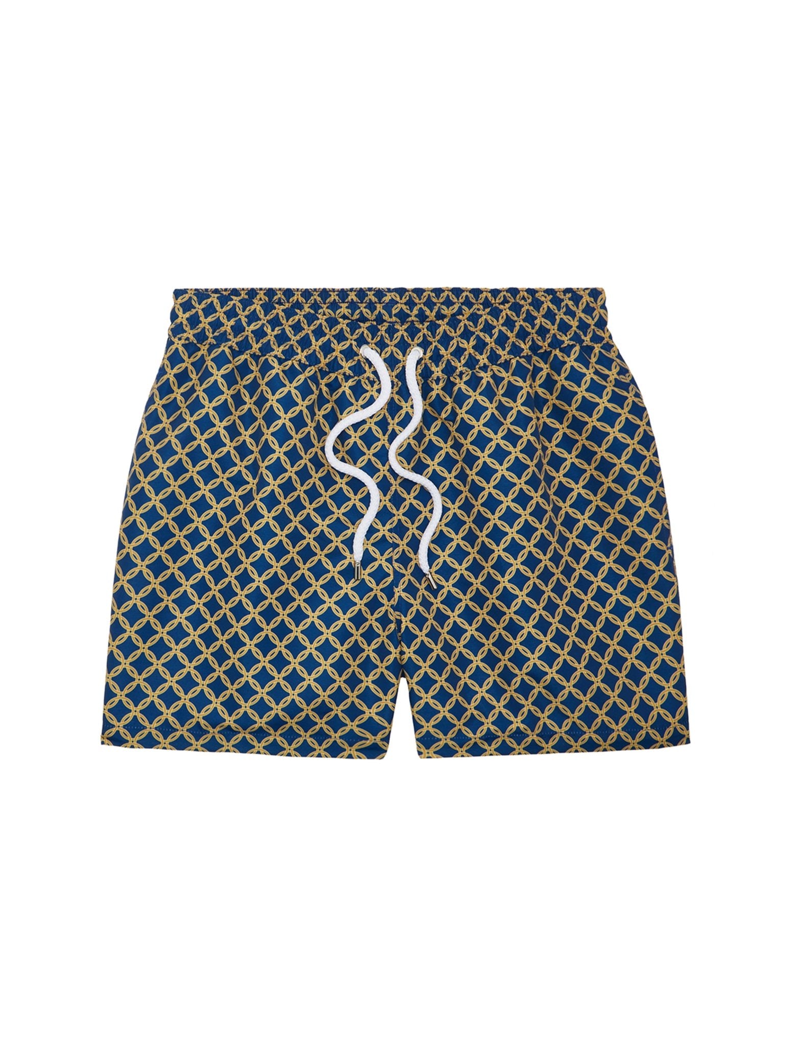 FRESCOBOL CARIOCA Treliça Sport Swim Short OCEAN BLUE/GOLD - Henry BucksShorts38SS230058 - OCEANBLUE - M