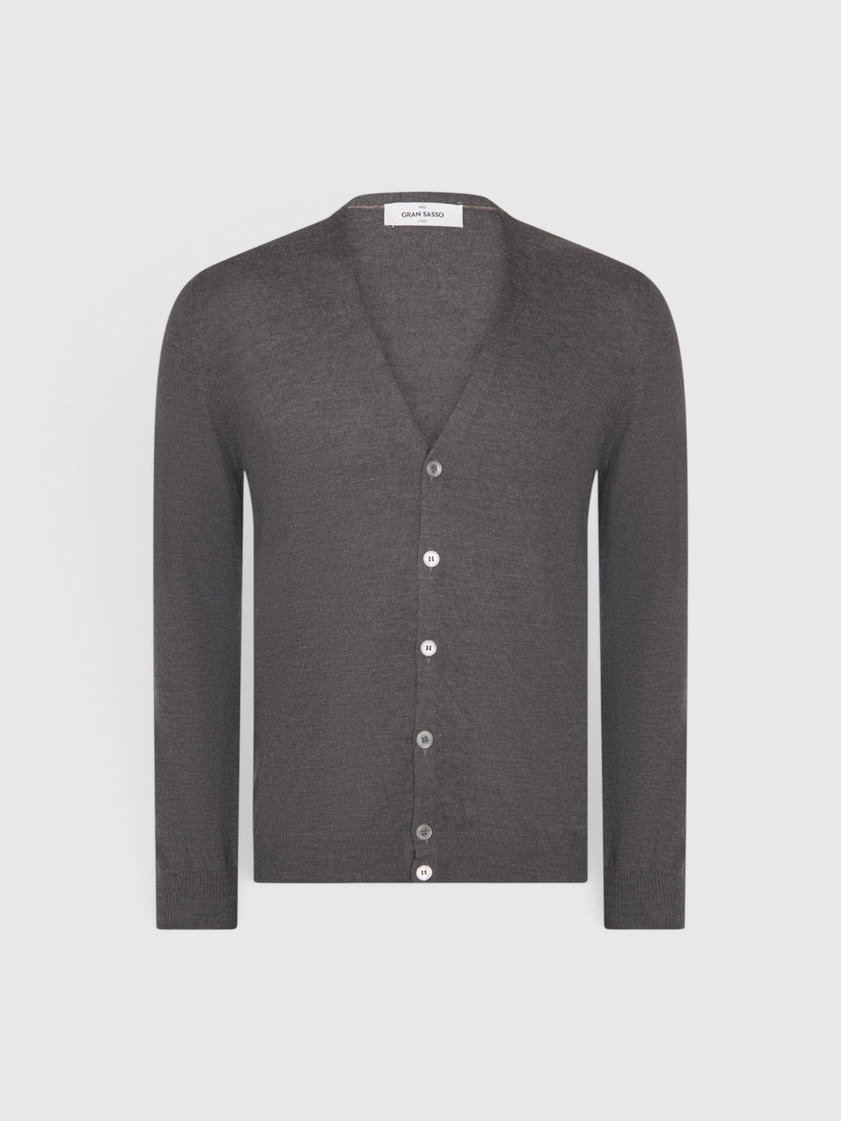 GRAN SASSO Cashmere Lana Cardigan Knit BROWN - Henry Bucks