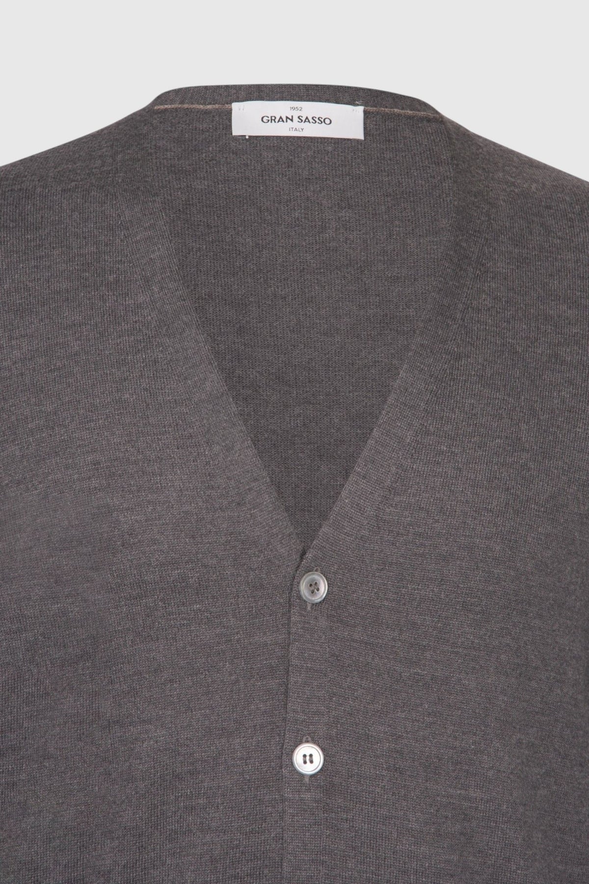 GRAN SASSO Cashmere Lana Cardigan Knit BROWN - Henry Bucks