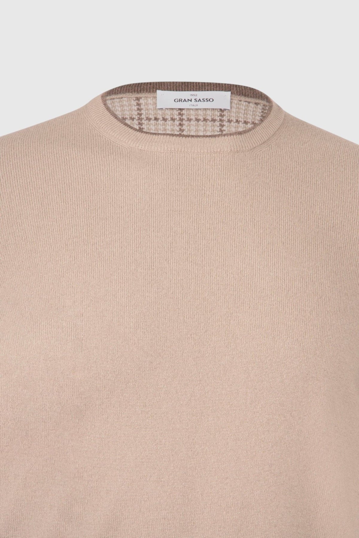 GRAN SASSO Cashmere Lana Crew Neck Knit BEIGE - Henry Bucks