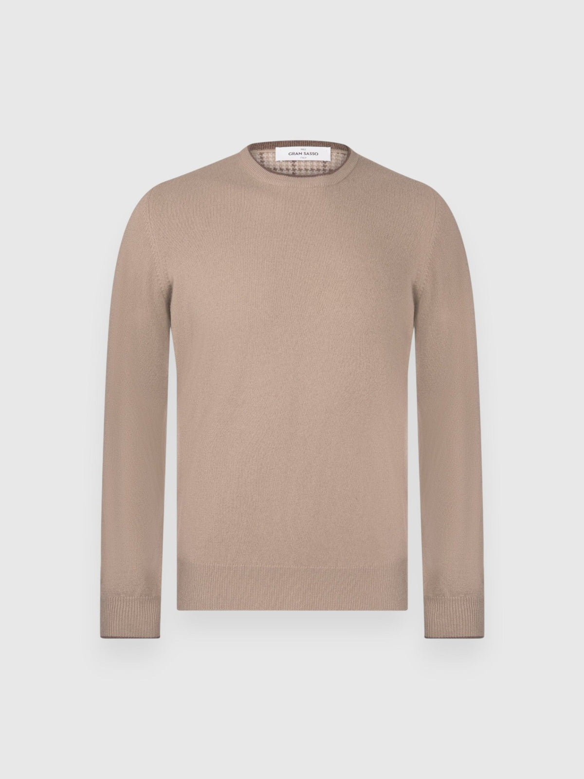 GRAN SASSO Cashmere Lana Crew Neck Knit BEIGE - Henry Bucks