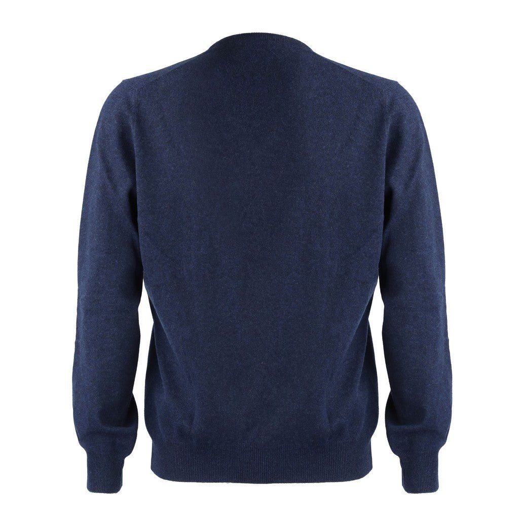 GRAN SASSO Cashmere V - Neck DENIM - Henry Bucks