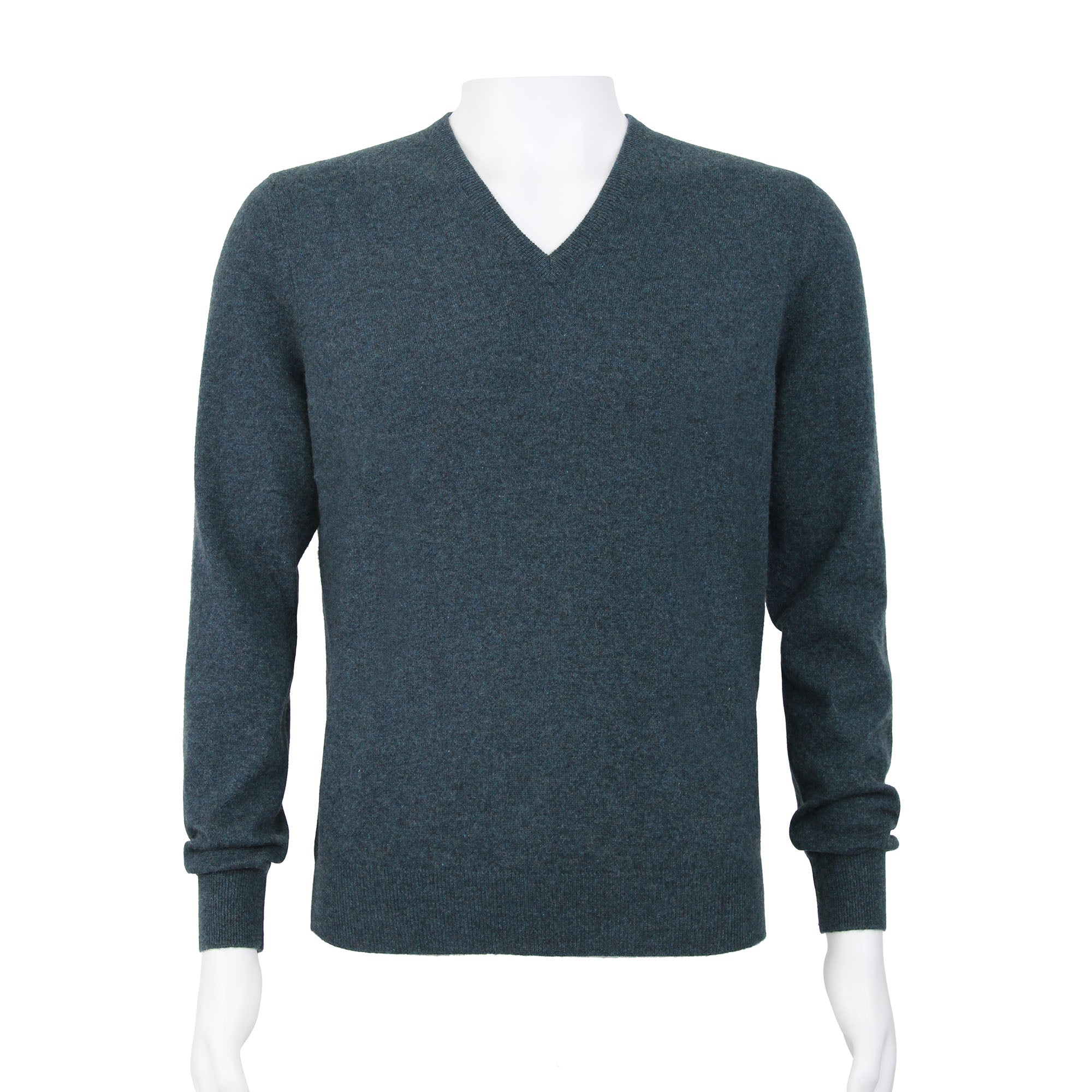 GRAN SASSO CASHMERE V - NECK GREEN - Henry BucksKNITWEAR46SOR55115 - GREN - 48