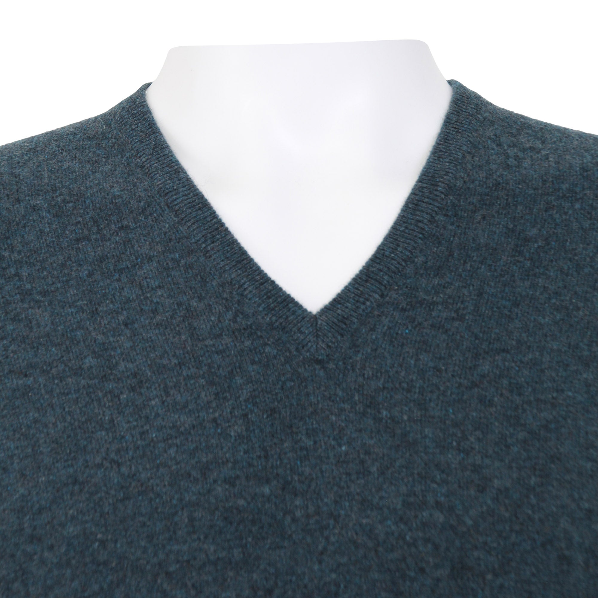 GRAN SASSO CASHMERE V - NECK GREEN - Henry BucksKNITWEAR46SOR55115 - GREN - 48