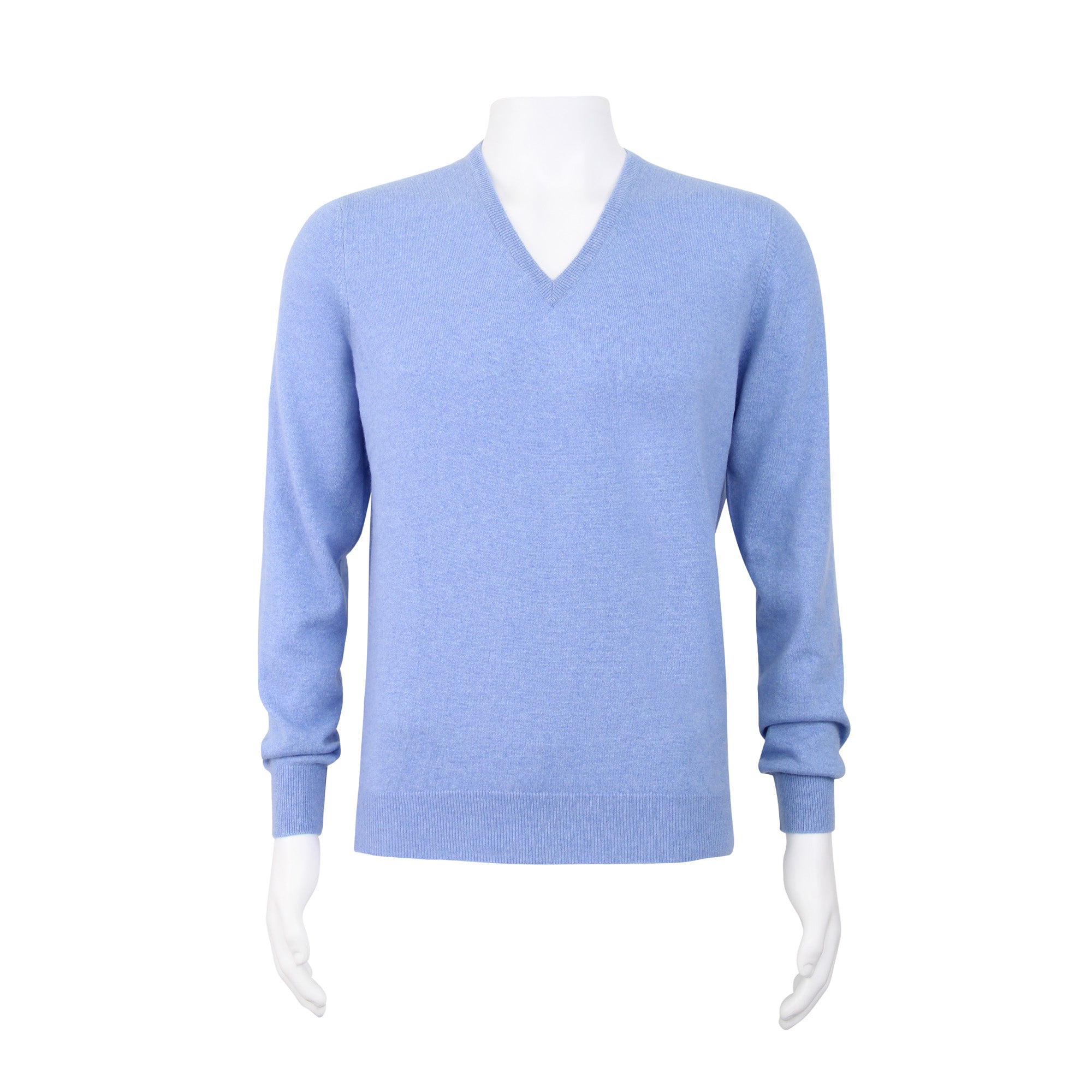 GRAN SASSO CASHMERE V - NECK SKY - Henry BucksKNITWEAR46SOR55115 - SKY - 48