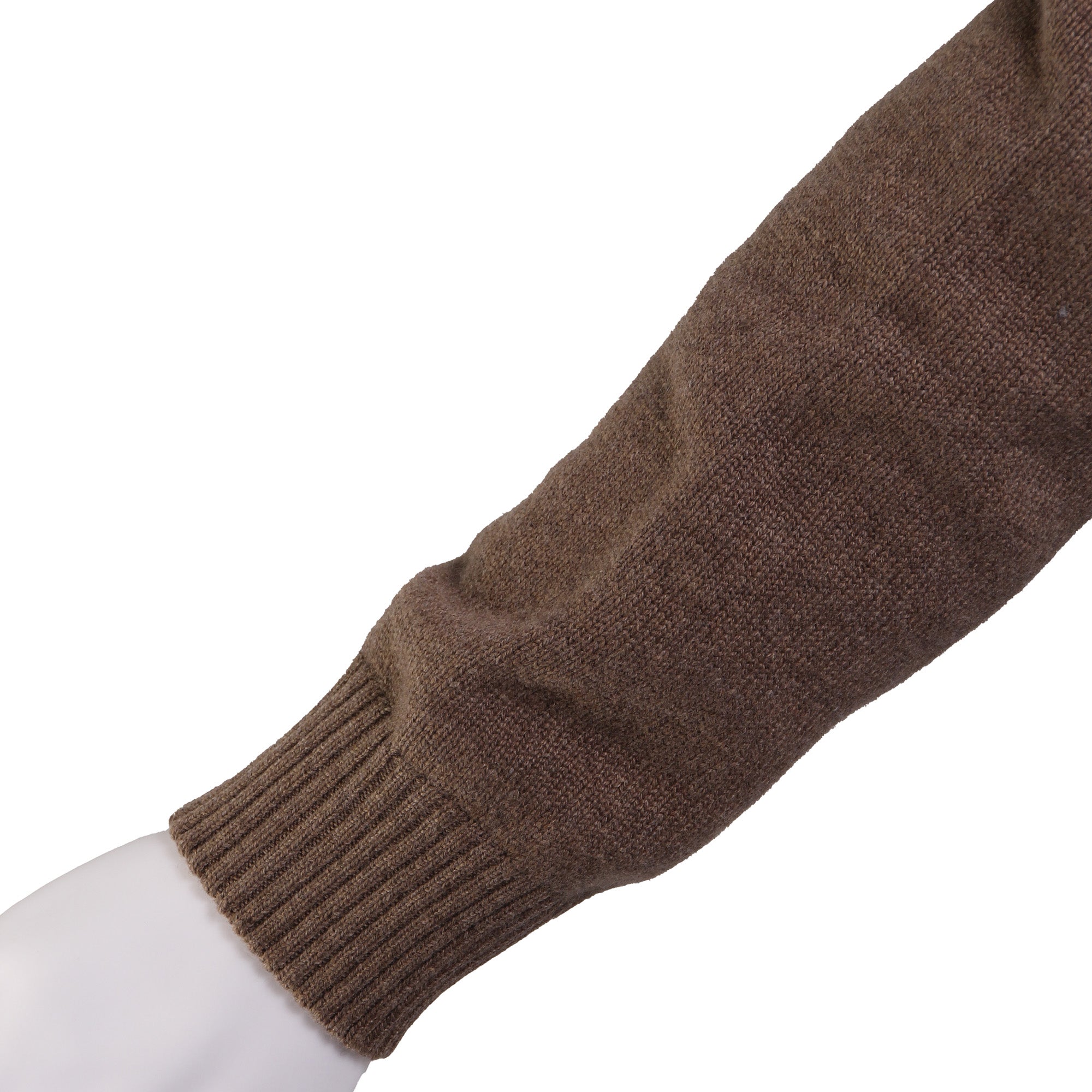 GRAN SASSO Cashmere/Wool Mock Neck 1/4 Zip Knit CAMEL - Henry BucksKNITWEAR46SOR23125 - CAMEL - 46