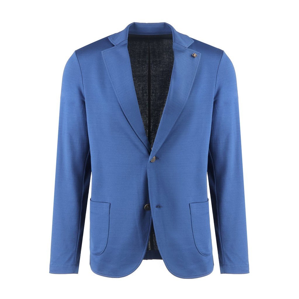 GRAN SASSO Cotton Blazer NAVY - Henry Bucks