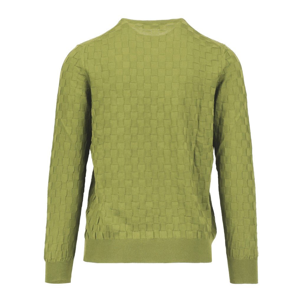 GRAN SASSO Cotton Crew Neck OLIVE - Henry Bucks