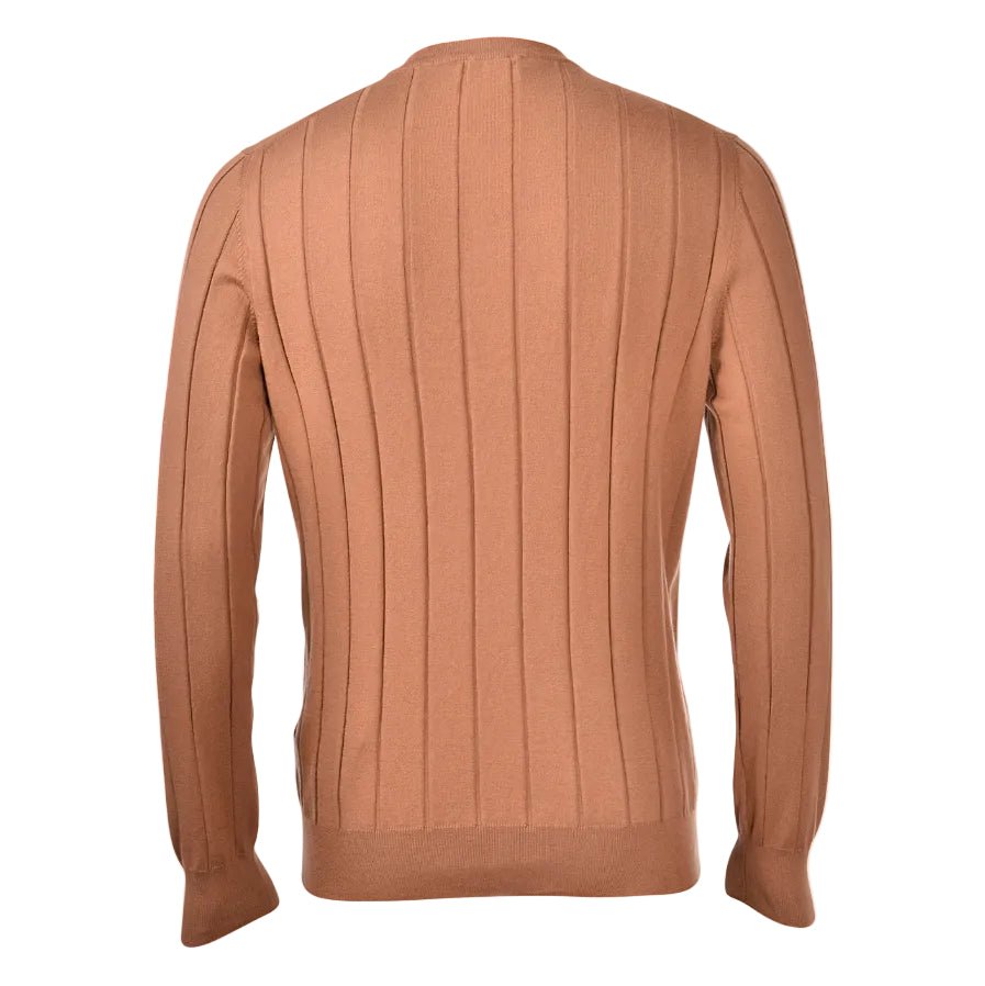 GRAN SASSO Cotton Crew Neck TAN - Henry Bucks