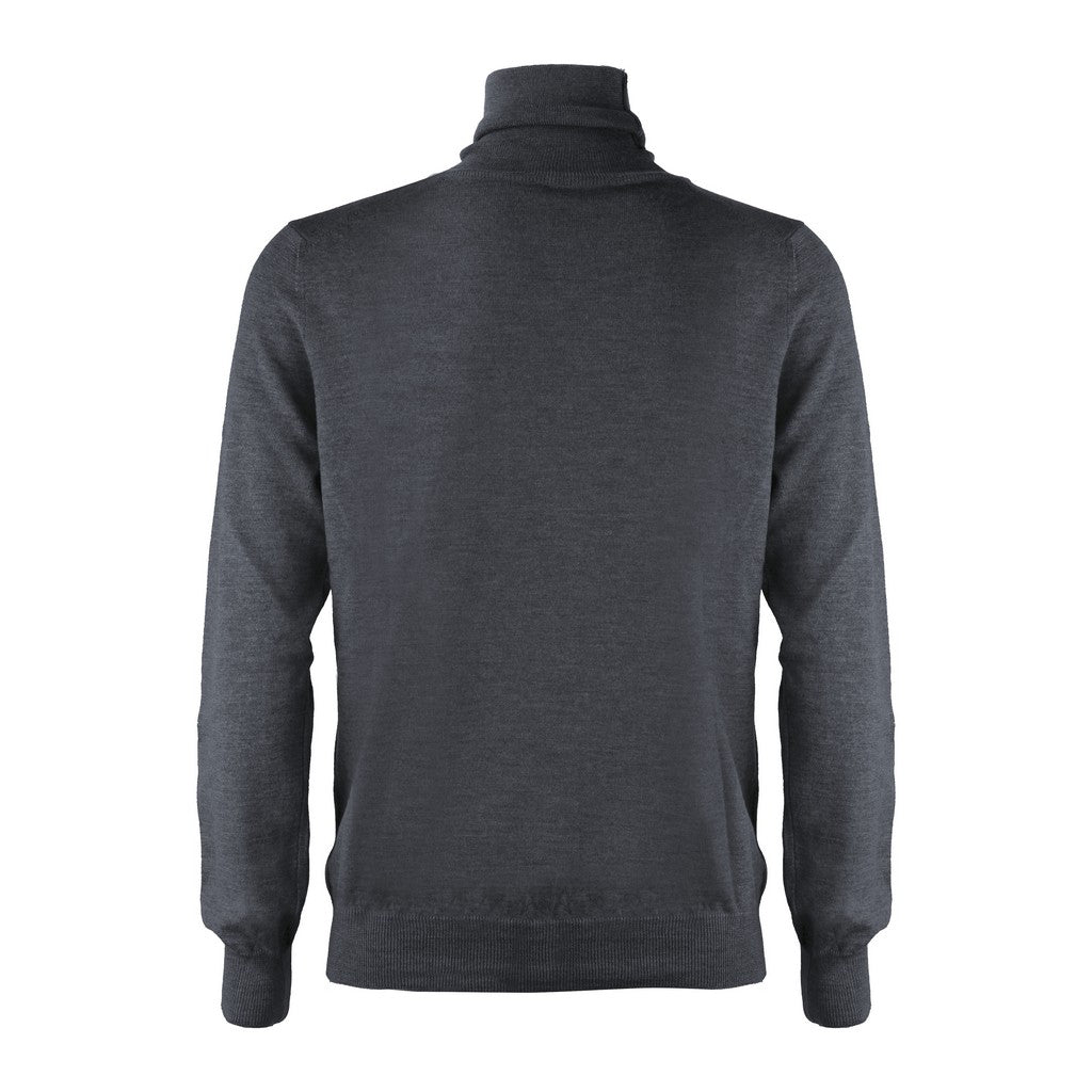 GRAN SASSO Merino Wool Turtle Neck Knit CHARCOAL - Henry Bucks
