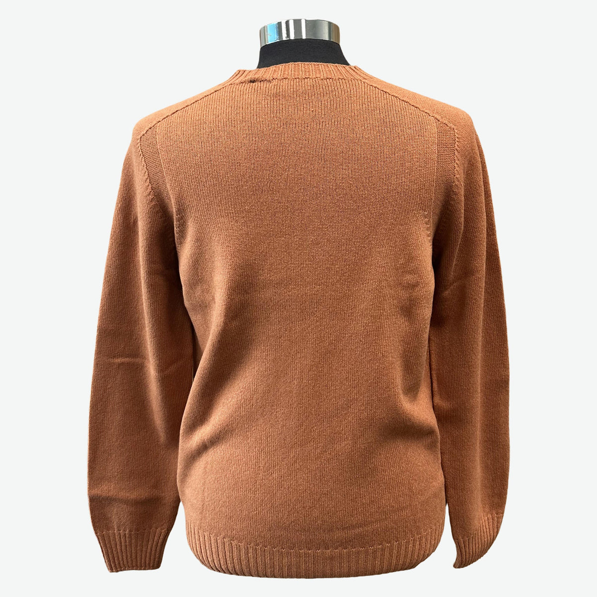 GRAN SASSO Super Geelong Merino Crew Neck Knit RUST - Henry Bucks