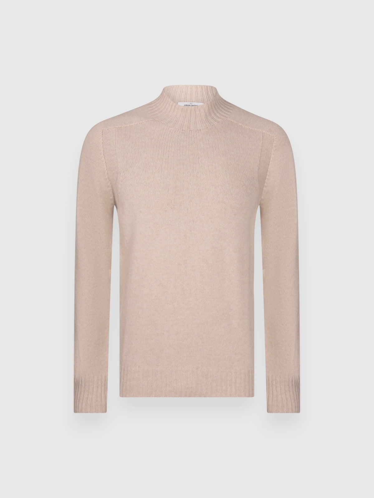 GRAN SASSO Super Geelong Merino Mock Neck Knit OFF WHITE - Henry Bucks