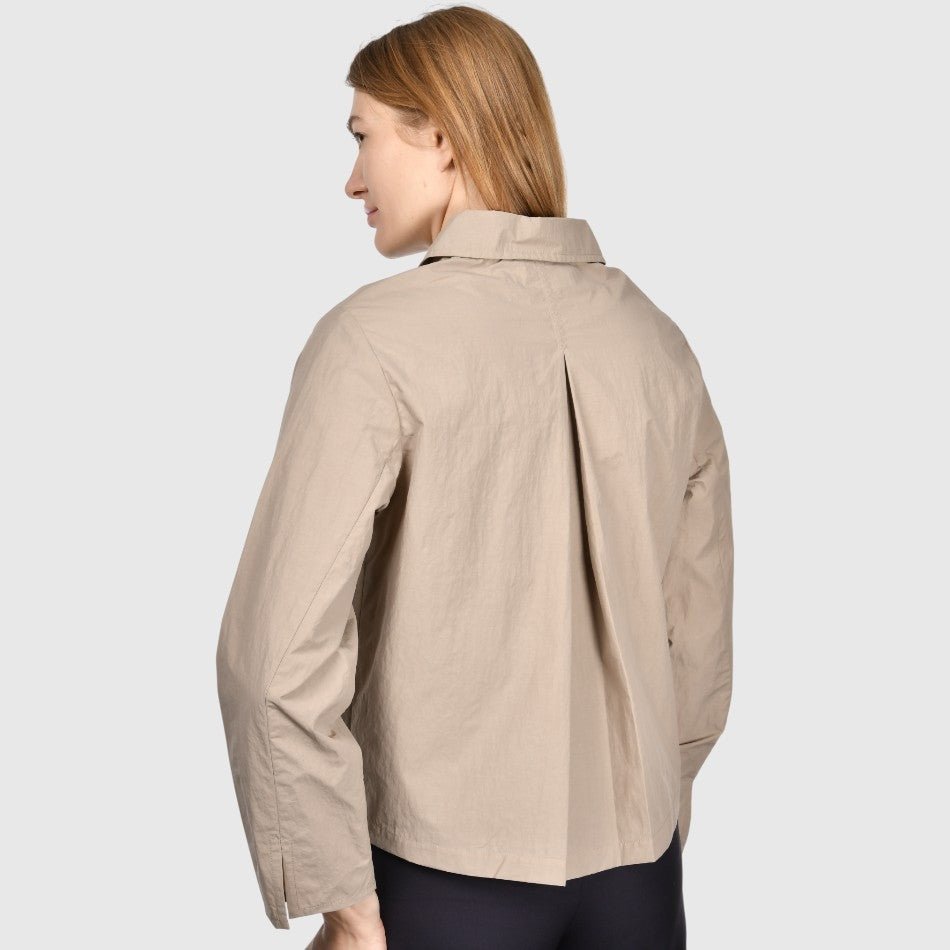 GRAN SASSO Womens Cotton Blend Jacket BEIGE - Henry Bucks