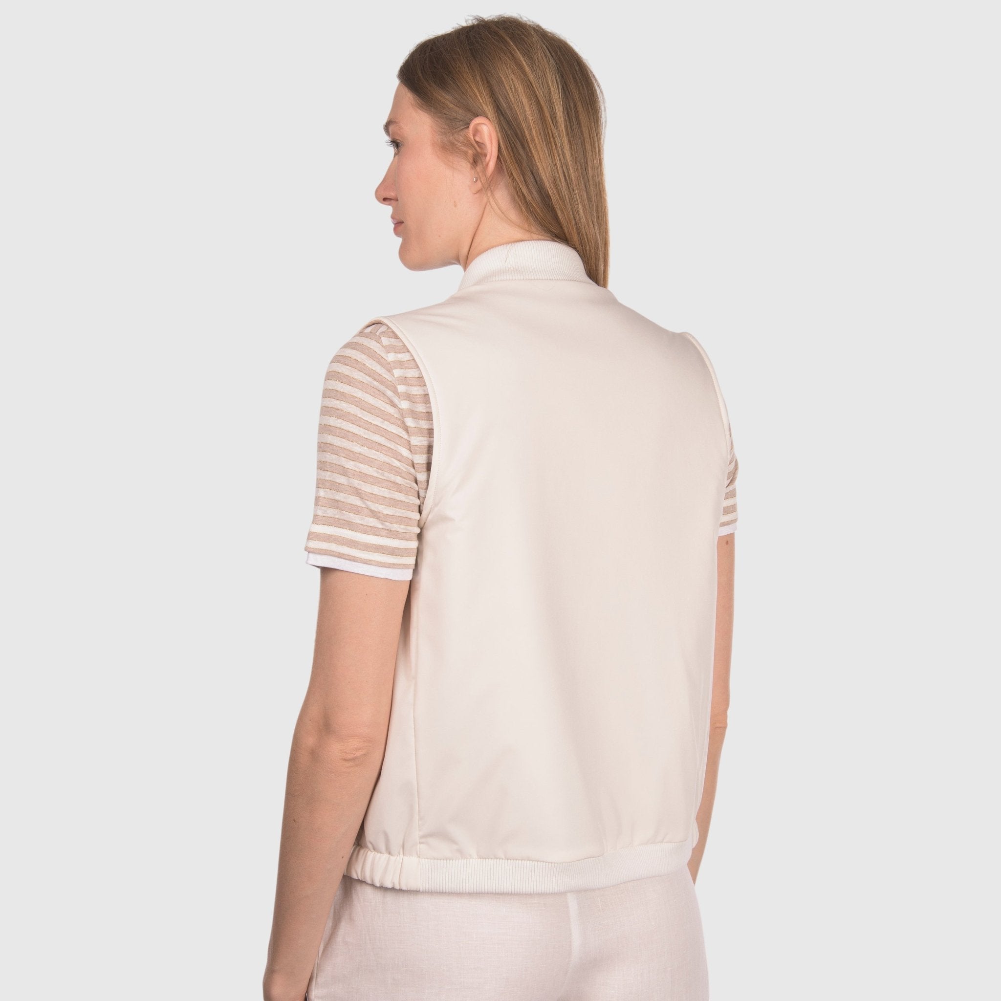GRAN SASSO Womens Reversible Gillet OFF WHITE - Henry Bucks