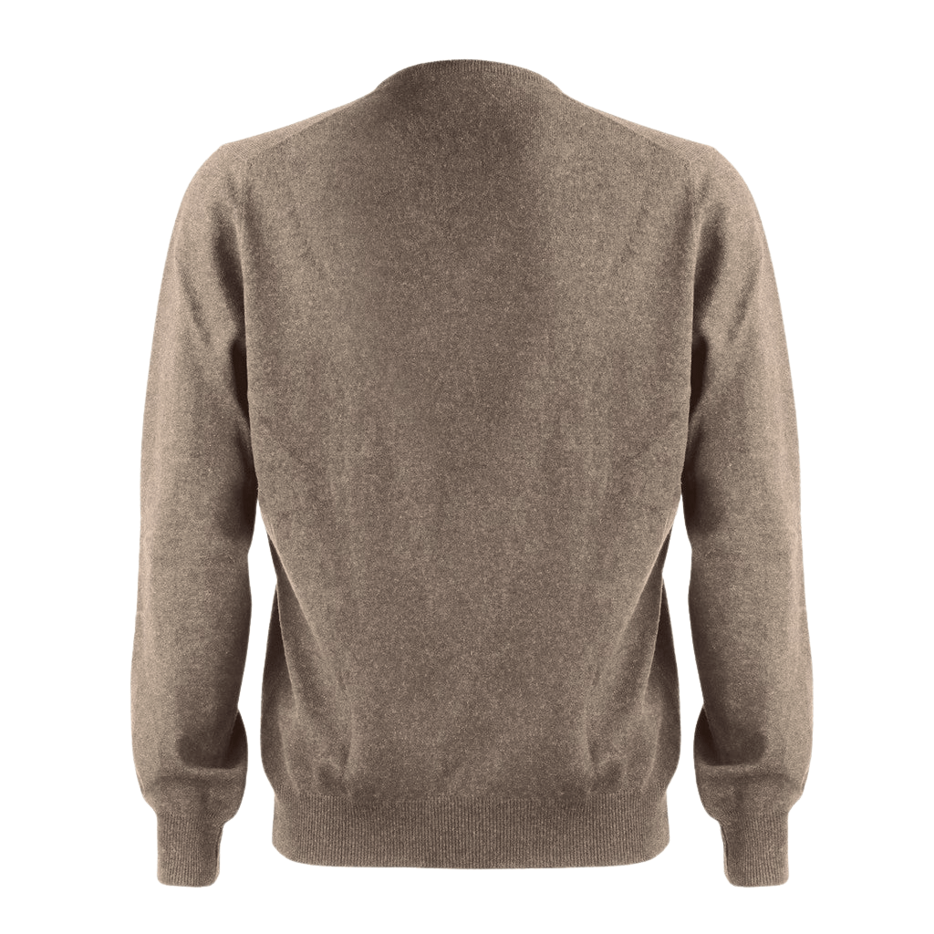 GRAN SASSO Wool Cashmere V - Neck KHAKI - Henry Bucks