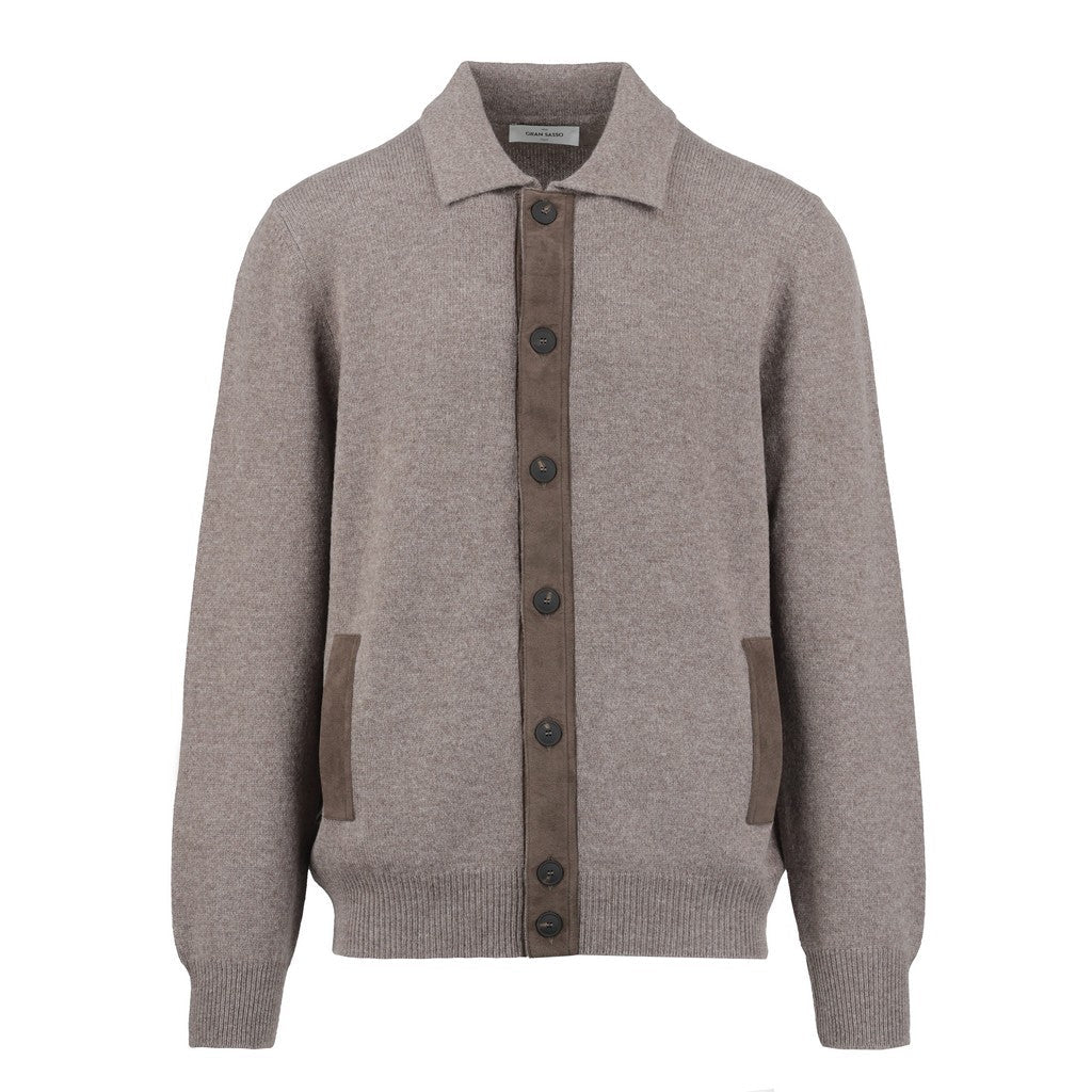 GRAN SASSO Wool Casual Shirt GREY - Henry Bucks