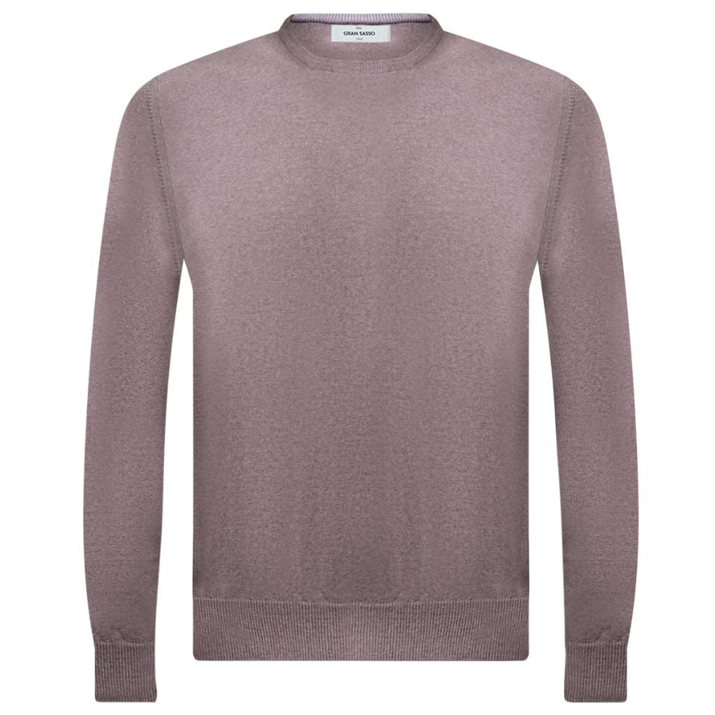 GRAN SASSO Wool Crew Neck BEIGE - Henry Bucks
