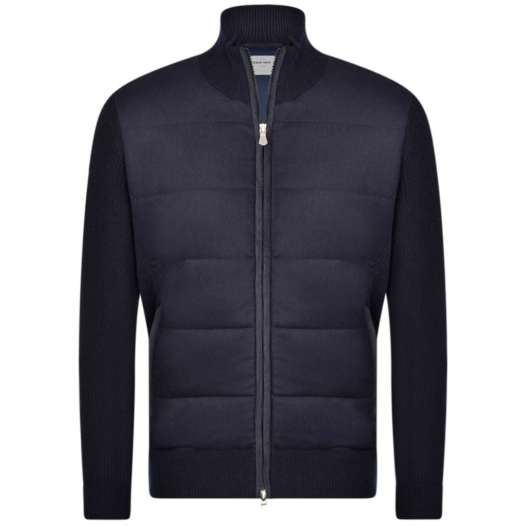 GRAN SASSO Wool Jacket NAVY - Henry Bucks