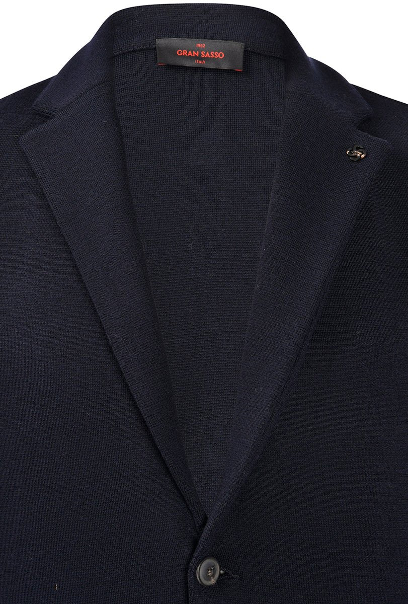 GRAN SASSO Wool Jacket NAVY - Henry Bucks