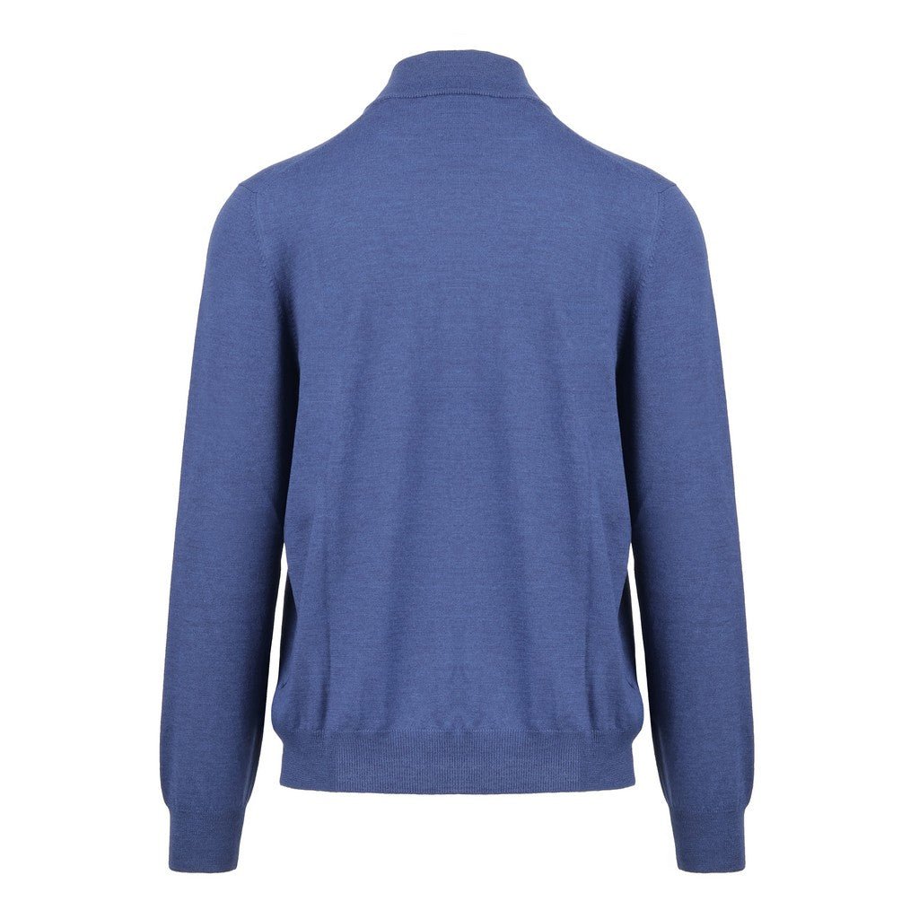 GRAN SASSO Wool Lupo Knit BLUE - Henry Bucks