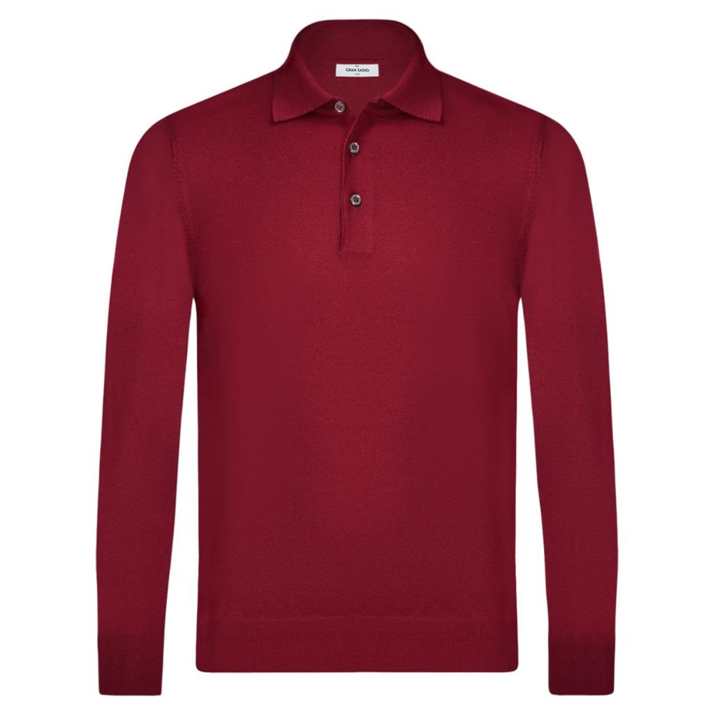 GRAN SASSO Wool Polo RED - Henry Bucks